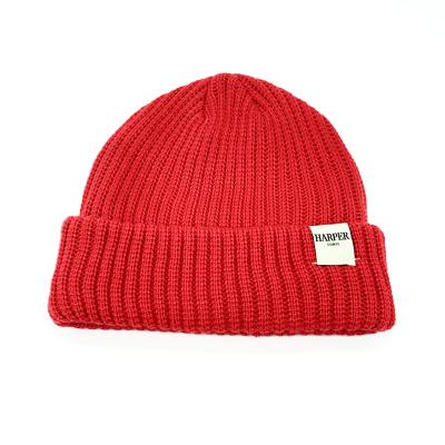 China JOINT Custom Woven Beanie Hats New York Cuff Beanie Hat for sale