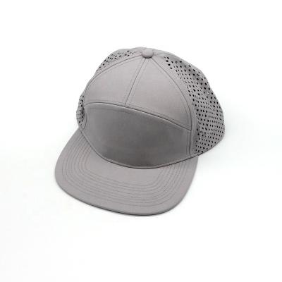 China COMMON High Quality Custom Perforated 7 Panel Hat, 7 Panel Snapback Trucker Hat for sale