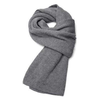 China Long empty bend quality wool knitted scarf / gray cashmere knitting scarf for sale