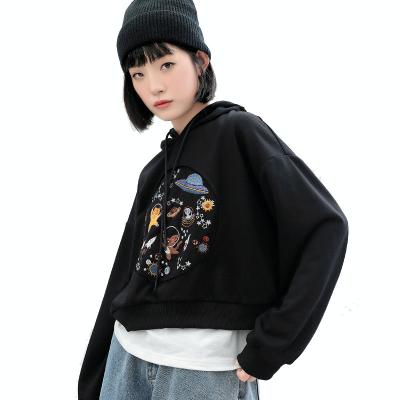 China High Quality Custom Made Women Anti Shrink Shear Embroidered Logo Hoodies Pullover for sale