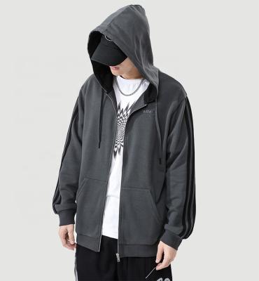 China Anti-wrinkle custom printed high quality men's zipper pullover hoodie for sale