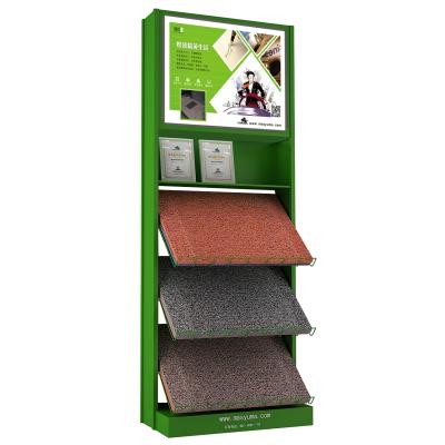 China Car Metal Carpet Accessories Customized Display Racks Stand Flooring Cover Display Rack For Store for sale