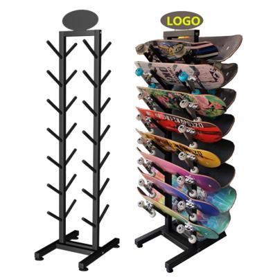 China Metal Skateboard Display Rack Customized Customized Skateboard Display Rack Size for sale