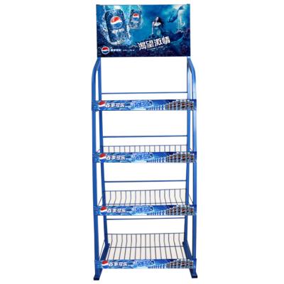 China Private Custom Customizable Supermarket Shelf Drinks Metal Shelf Racks Store Display Racks for sale