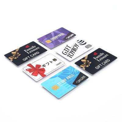 China Restaurant China Manufacture Low MOQ Customize PVC Barcode Card Gift Certificate With High Quality for sale