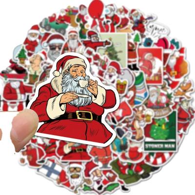 China 100 Pcs Christmas Sticker Waterproof Festival Theme Decorative Graffiti Sticker For Suitcase Pumpkin Christmas Vinyl Stickers for sale