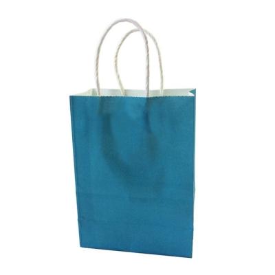 China Custom Printed Food Recyclable Logo Brown Kraft Paper Bag With Handle Cheap Price Shopping Paper Bag for sale