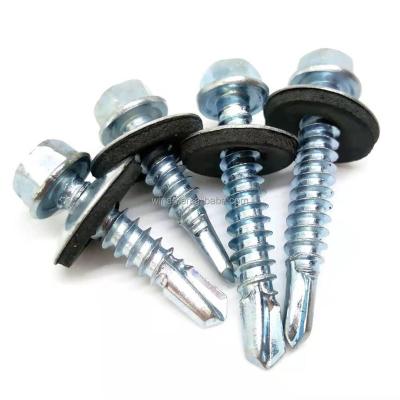 China HEX China Screw Factory Galvanized Self Drilling Roofing Screws for sale