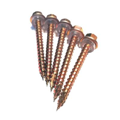 China HEX teak screws for roof hex head screw caps coro shield roofing screws for sale