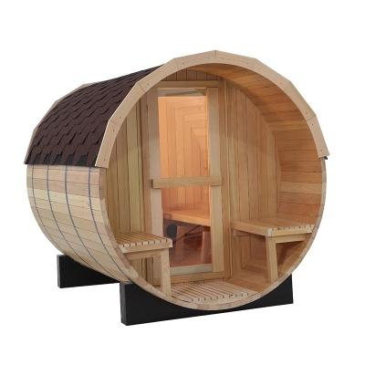 China Big Sale Computer Control Panel Outdoor Use Sauna With Burning Type Sauna Stove Barrel Sauna Machine for sale