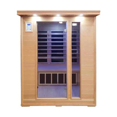 China Computer Control Panel Carbon Fiber Sauna Panels Far Infrared Sauna 3 Person Sauna Heater Room for sale