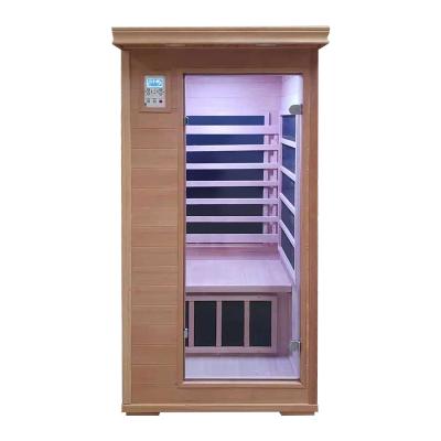 China Computer Control Panel 1-Person Size Wooden Sauna Room Mini Infrared Sauna Manufacturers From China for sale