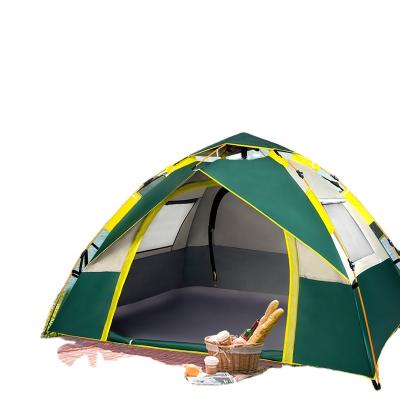 China New design wind resistant high quality raised double layers portable waterproof camping tent UV-resistant for outdoor family for sale