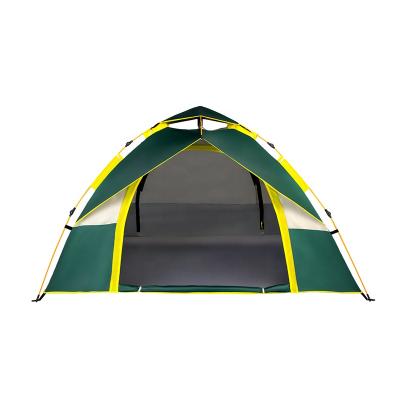 China Diagonal Tying Type Outdoor Automatic Opening Camping Tent Waterproof Single Layer Family Camping Tent Free Sample for sale