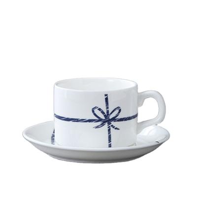 China Viable Custom Patterned Simple Ceramic Black Coffee Cup Cappuccino Cup And Saucer Coffee Cup With Saucer Set for sale