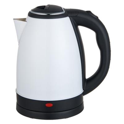 China Factory Customized 360 Degree Steel Electric Kettle 1.8L Rotation Base White Color Auto Power Off And Dry Burning Protection for sale