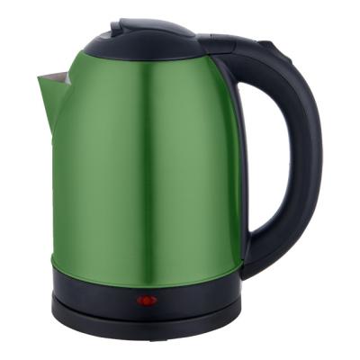 China 360 Degree Large Diameter 1.8L Green Color Low Rotation Stainless Steel Electric Kettle Facing Factory Directly for sale