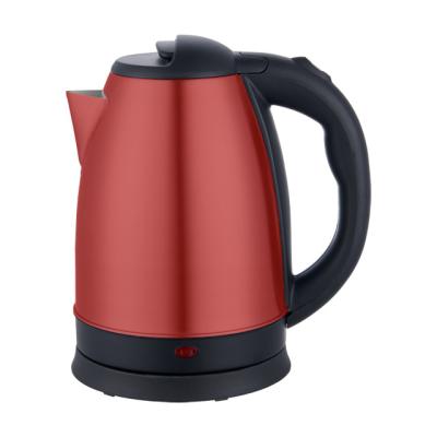 China 360 Degree Red Large Caliber Body Stainless Steel Double Rotation Electric Kettle KSD Base 1.8L Dry Burning Protection for sale