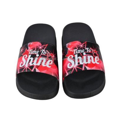 China New Design Hot Sale Custom Anti-slippery Outdoor Indoor Multi Color Logo Women With Design PVC Slipper Slides for sale