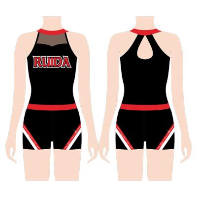 China Customized cheer dance wear 2022 cheerleading bras and shorts costume cheer practice wear hot selling girls practice wear for sale