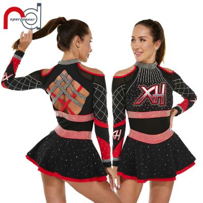 China Polyester + Spandex 2022 latest fashion competition girls cheerleading uniforms teams costume dance uniform wholesale for sale