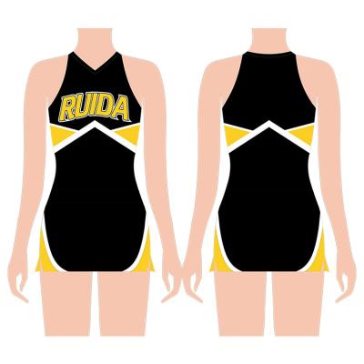 China Polyester+Spandex Wholesales Custom Sublimation Cheerleading Cheer Uniform Girl School Cheerleading Uniform for sale