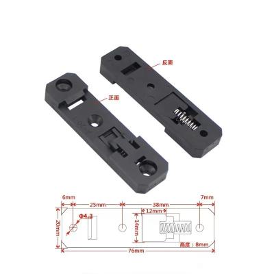 China Black Width 20mm Plastic PA  Universal DIN Rail Mount Clip PCB Circuit Board Mounting Bracket DIN Rail Mounting PCB Carrier PCB Bracket A-20-1 for sale