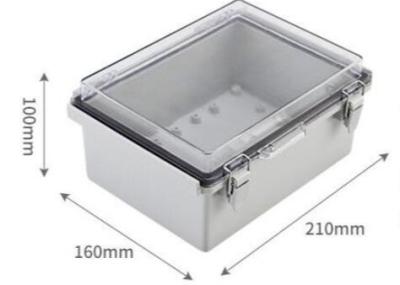 China 210x160x100mm IP65 ABS Plastic Enclosure With Hinged Cover for sale