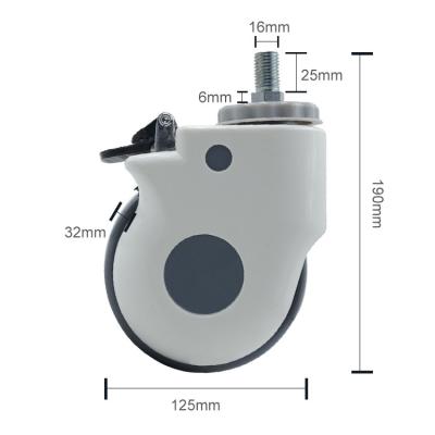 China Modern Caster For Hospital Bed ABS Casters ABS Wheel For Hospital Bed for sale