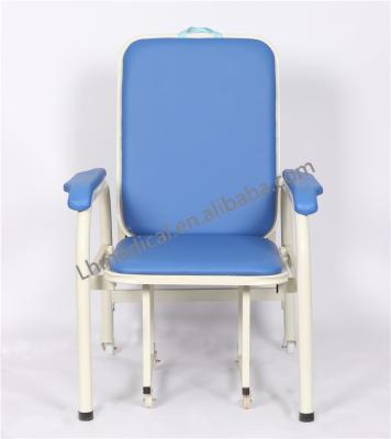 China Comfortable+Convenient Universal Steel And Leather Hospital Folding Escort Bed for sale