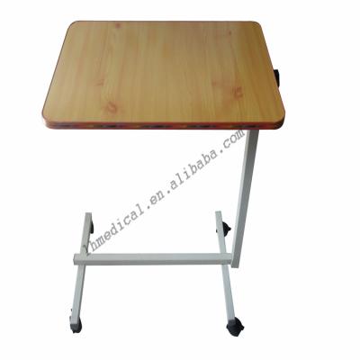 China Portable Used Medical Hospital Bedside Table With Tray for sale