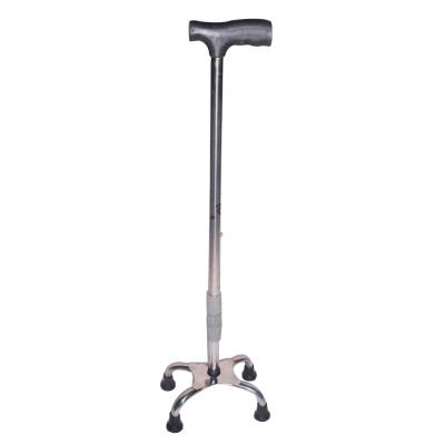 China Versatility Senior Stainless Steel 4 Leg Adjustable Cane Disabled Walking Aids for sale