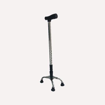 China Stainless Steel Left And Right Adjustable Telescopic Medical Elderly Legs Canes Four Tips for sale