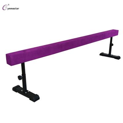 China Suede cover+wood core+crossed cell foam padding 8FT adjustable wood core wood gym balance beam with suede cover for kids training for sale