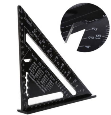 China Wholesale Decoration Aluminum Handle Triangle Measuring Steel Ruler for sale