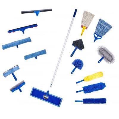 China Sustainable Easy Operation One Handle Broom Brush Squeegee Cleaning Tool Set for sale