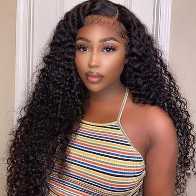 China Body Wave 180% Density 10A Virgin Hair 13x6 HD Virgin Peruvian Curly Lace Front Wigs For Black Women Full Lace Hair Wigs for sale