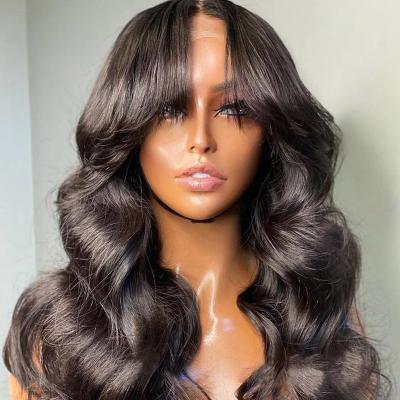 China Factory Wholesale Price 150% Density Glueless Body Wave Peruvian Hair 4x4 HD Lace Front Wigs For Women Colored Human Hair Full Lace Front Wigs for sale