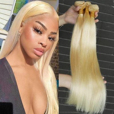 China Curl 613 Curly Blonde Peruvian Hair 10A Straight Virgin Hair Bundles Wholesale Seller For Black Women Hair Extensions for sale