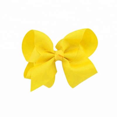 China Eco-Friendly Hair Accessories Wholesale Baby Big Kids 6 Inch Hair Bows With Clips for sale