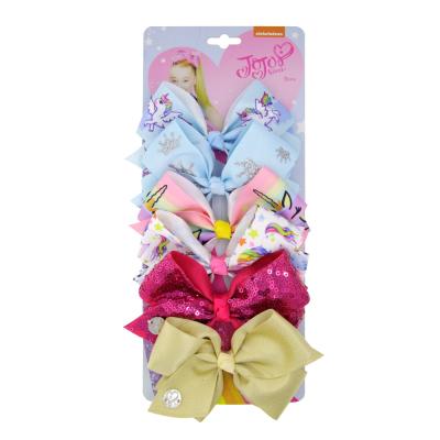 China Wholesale Eco-Friendly Amazon Fashion 5 Inch Grosgrain Ribbon Hair Hangers Clip Set for sale