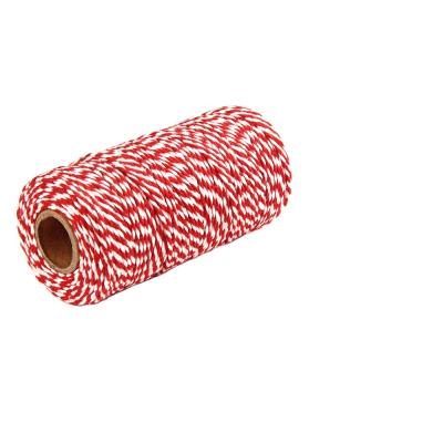 China Red and White Cotton Bakers Twine Baling Twine for Gardening, Decoration for sale