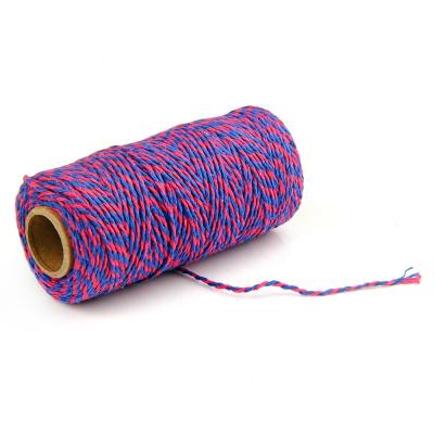 China Wholesale Cotton Coloful Bakers Twine Double Color Cotton Twine for sale