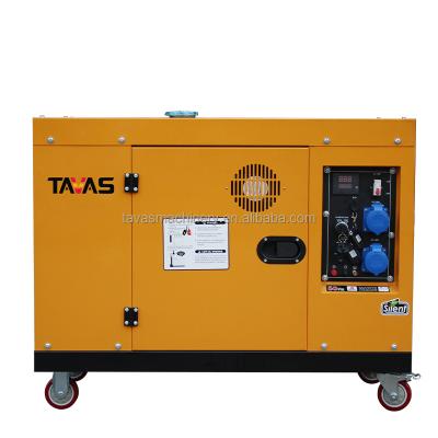 China yellow shell chinese manufacturers 7 kw , 8.5 kva silent electric diesel generator DG9500SE for sale