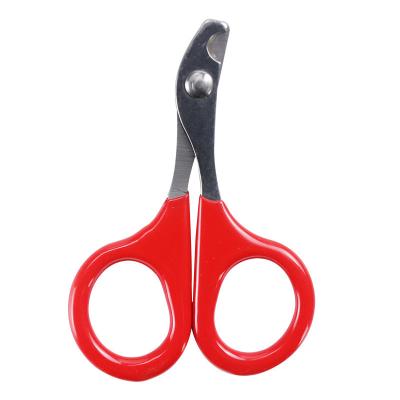 China Red Stocked Cat Grooming Tool Cat Nail Scissors Stainless Steel Pet Nail Retailer Scissors Small ABS Resin Handle for sale