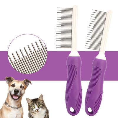 China New Dog Stocked Steel Needle Comb Ties To Remove Hair Comb Pet Hair Removal Comb Supplies Floating Stain for sale