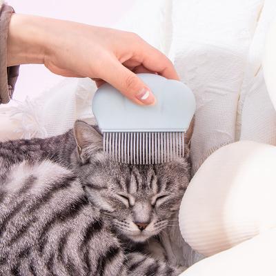 China Common Stocked Universal Plastic Dog Cat Comb Wholesale Pet Shell Comb Cat Hair Removal Comb Tickling Massage for sale