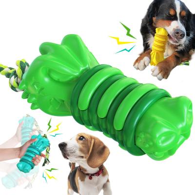 China Support Color Custom Vocal Alligator Stocked Main Molars With Multifunctional Mouth Cleaning Dog Toy Ball for sale