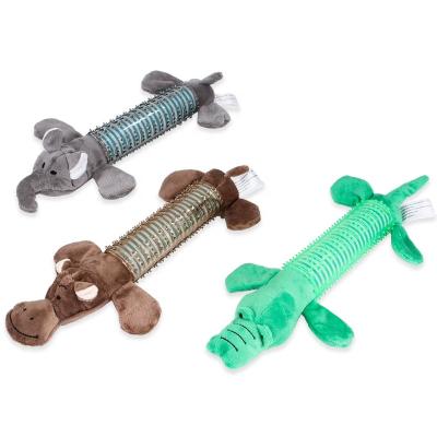 China Stocked Cleaning Rubber Dog Teeth Pet Chew Toy Hippo Crocodile Crocodile for Interactive Plush Pet Toy for sale