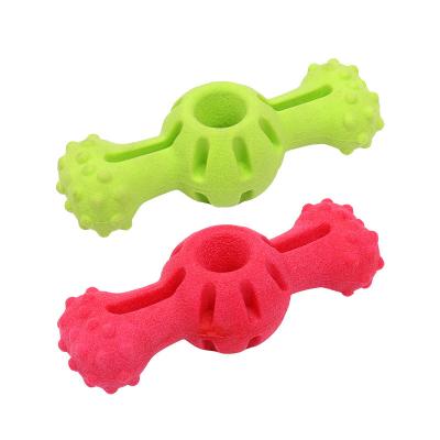 China Stocked Type Straight Bone Dog Interactive TPR Foam Toy Relieve Boredom Dog Bone Pet Bite-Resistant Molar Toy for sale